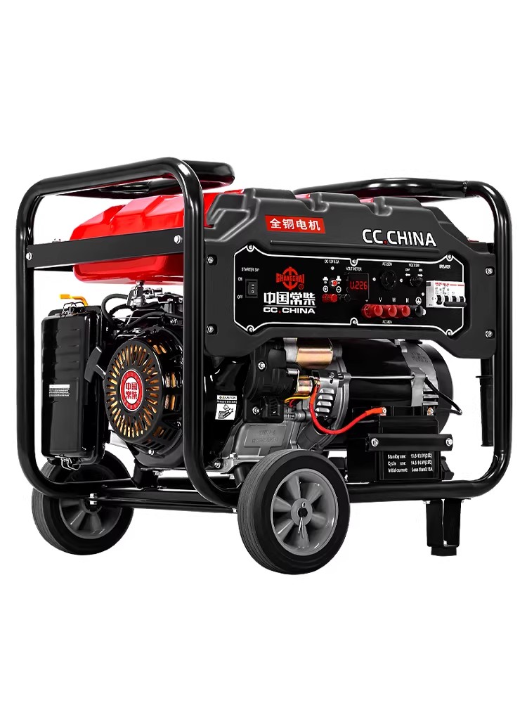 常柴汽油发电机5kw小型家用3/6/8/10/12KW单相220v三相380V双电压